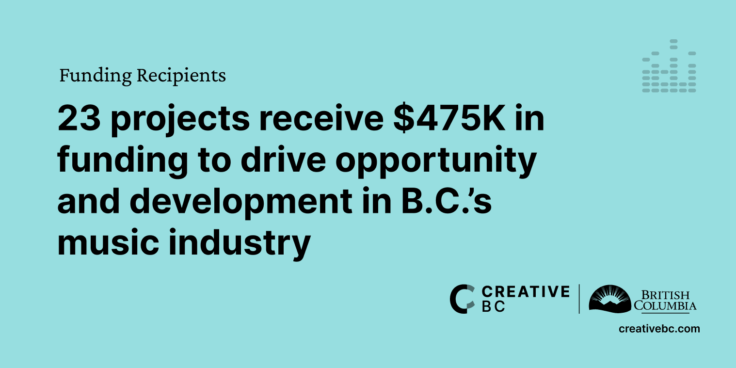 Creative BC Music Industry Initiatives Recipients 2526