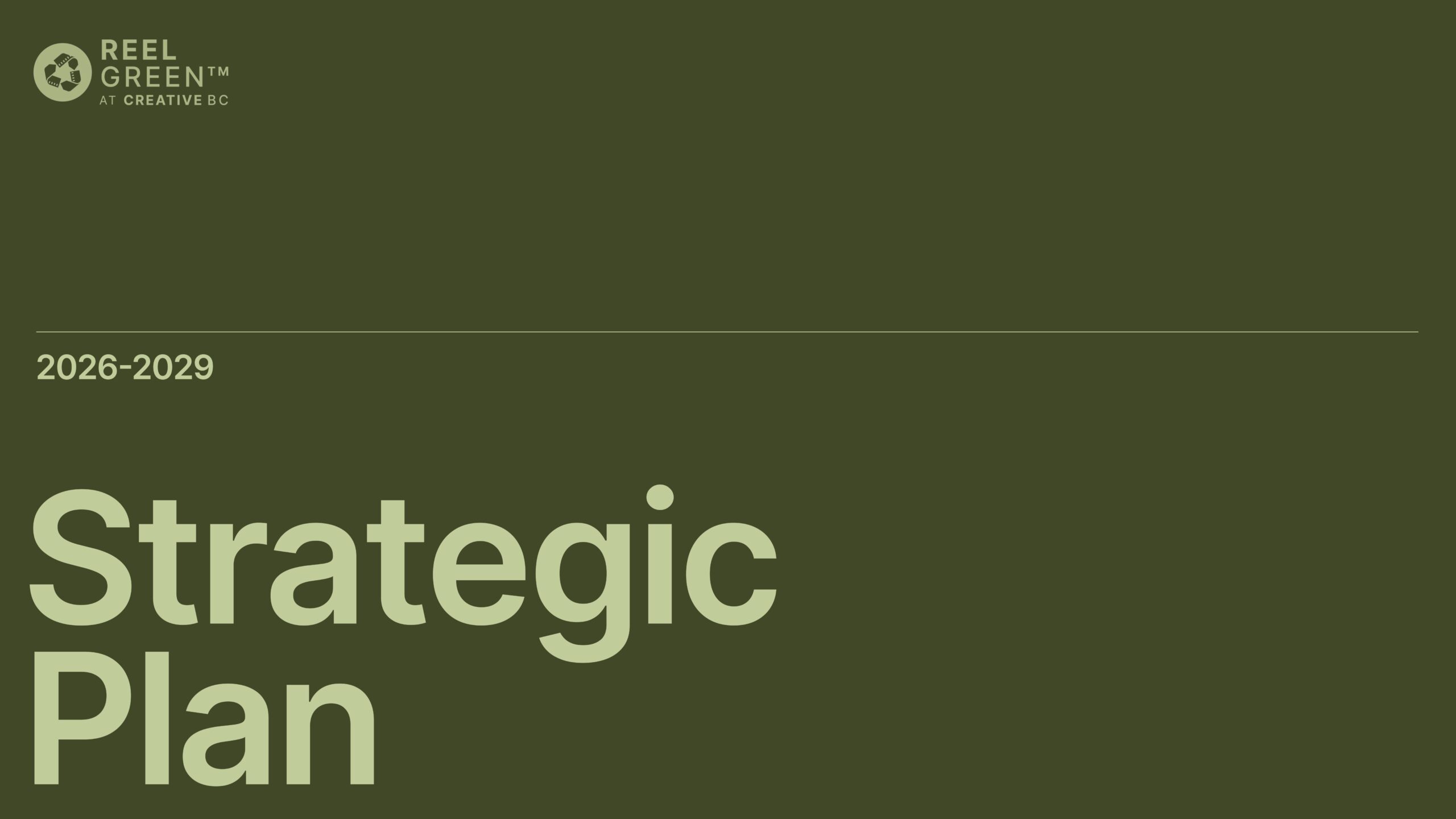 Reel Green Strategic Plan 2026 29 Title Page